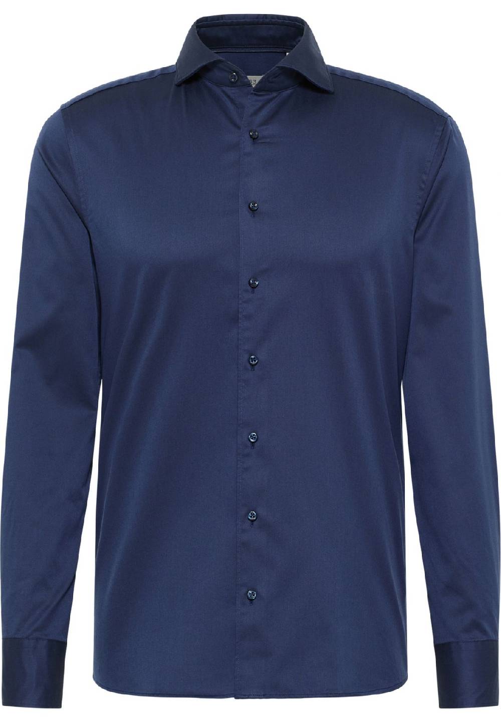 Eterna Camicia eterna slim fit blu scuro in cotone twill ritorto Rilascio limitato