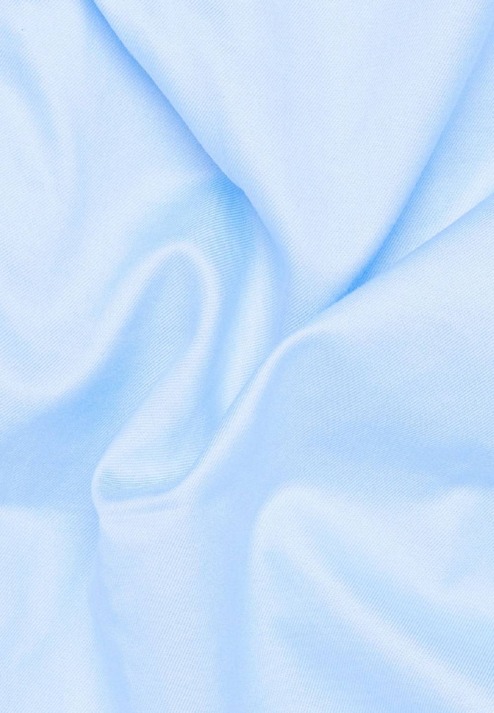 Eterna Camicia eterna slim fit celeste in cotone twill ritorto Ultimi tre giorni