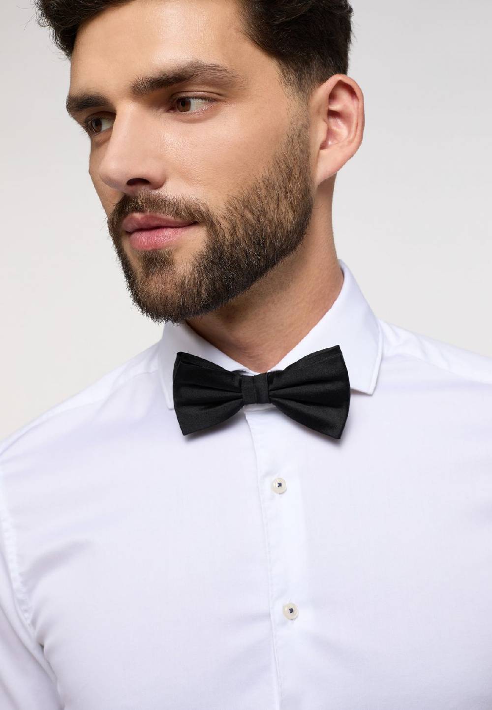 Eterna Camicia eterna slim fit bianca in cotone twill ritorto ACQUISTA ORA