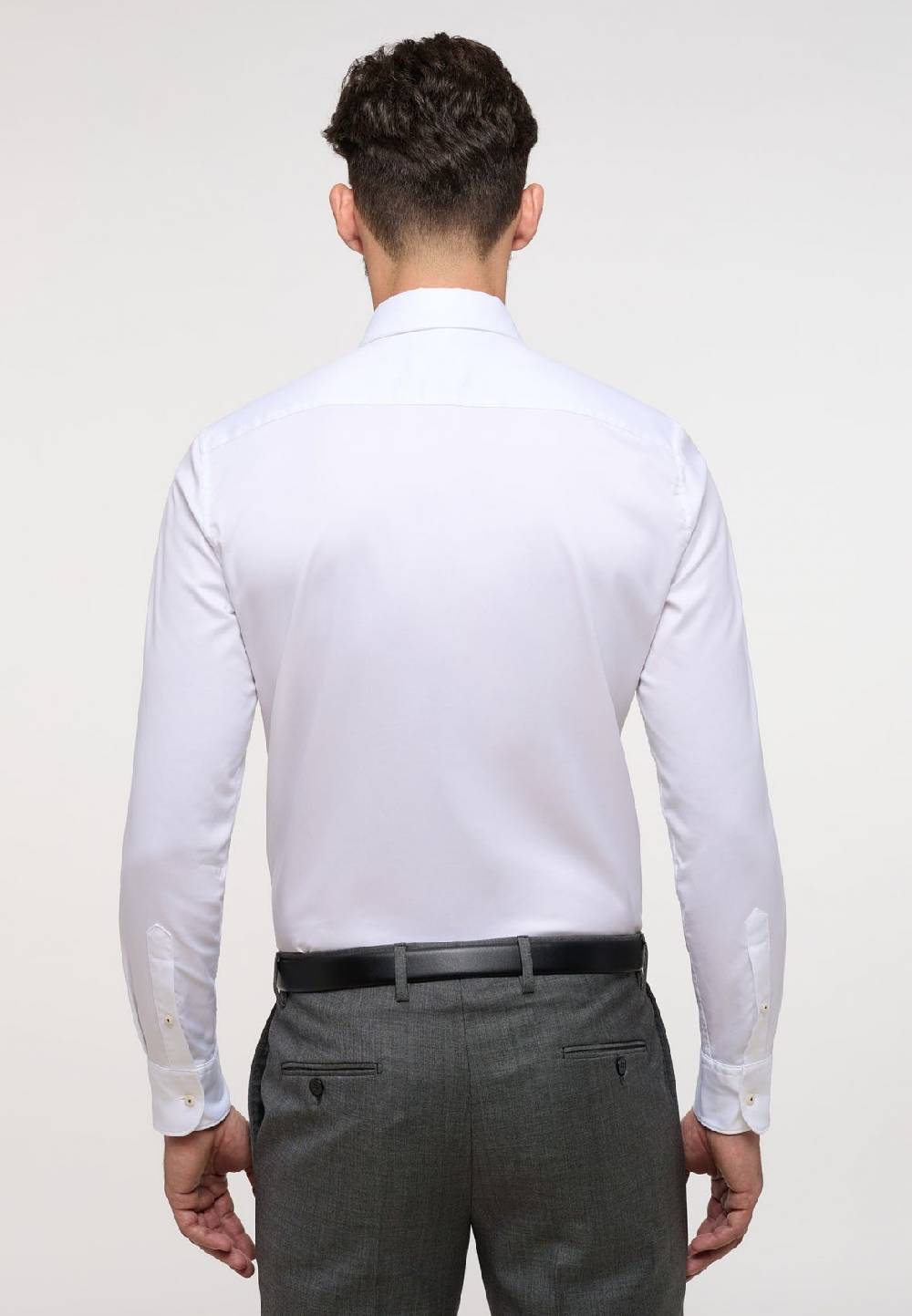 Eterna Camicia eterna slim fit bianca in cotone twill ritorto ACQUISTA ORA