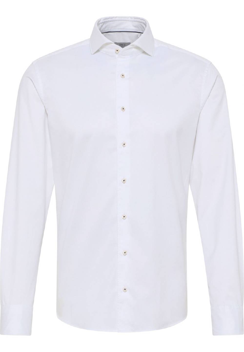 Eterna Camicia eterna slim fit bianca in cotone twill ritorto ACQUISTA ORA