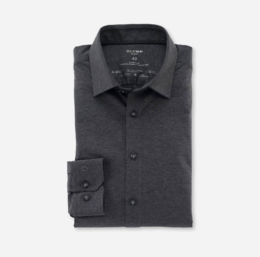 Olymp Camicia olymp grigio antracite in jersey super slim fit Latest stili
