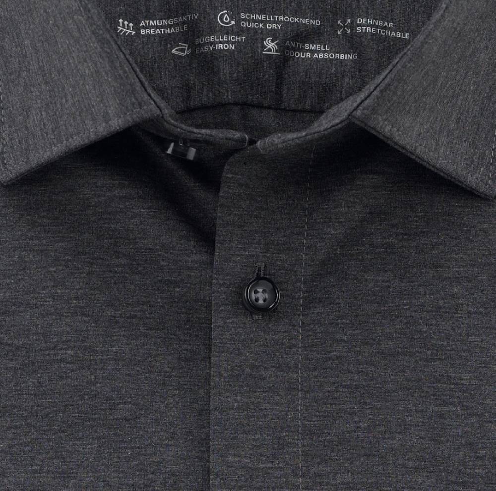 Olymp Camicia olymp grigio antracite in jersey super slim fit Latest stili
