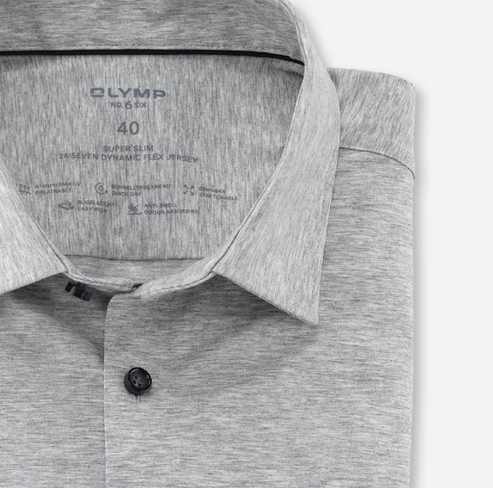 Olymp Camicia olymp grigio chiaro in jersey super slim fit Ultimi due giorni