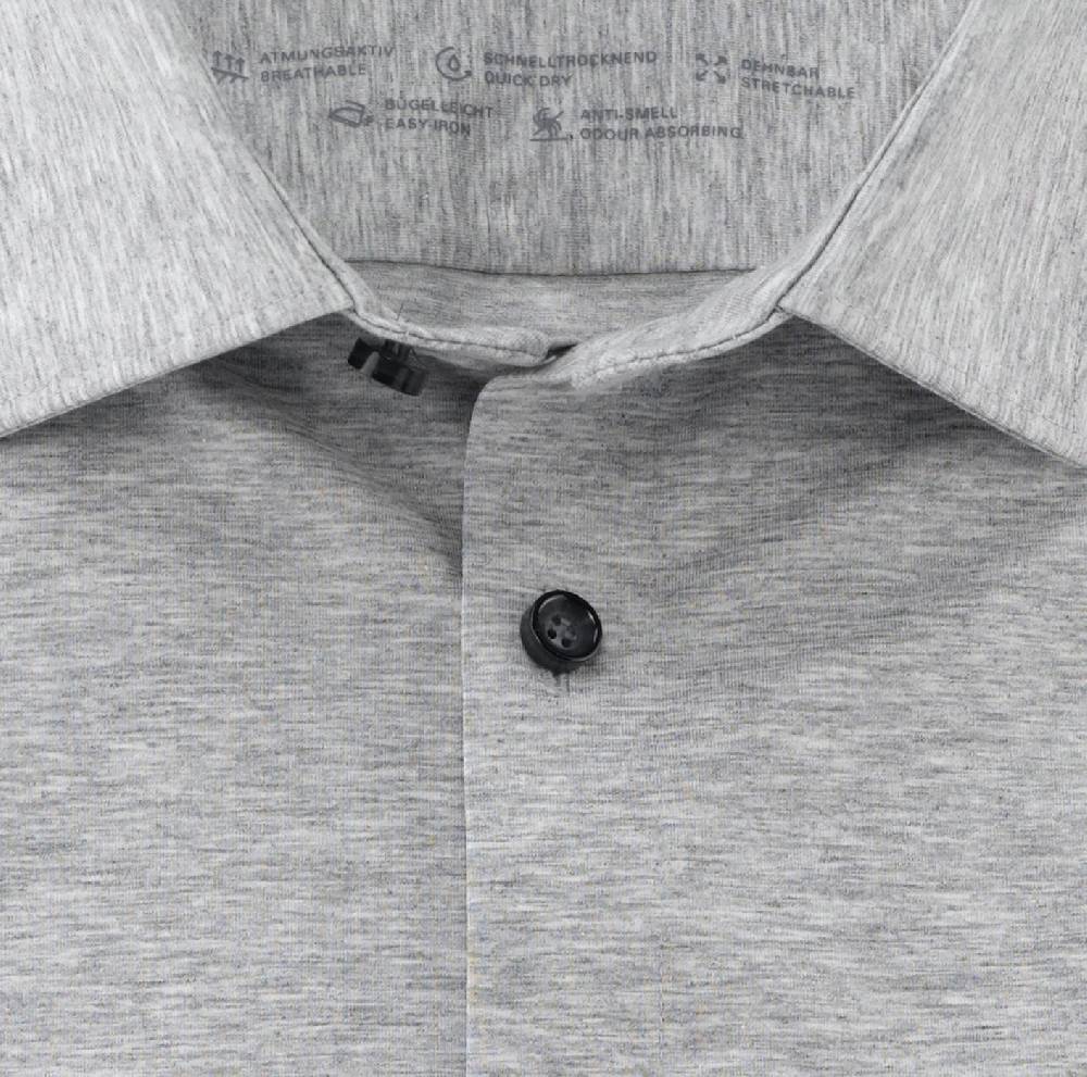 Olymp Camicia olymp grigio chiaro in jersey super slim fit Ultimi due giorni