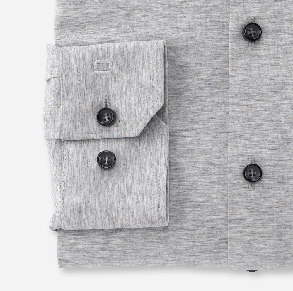 Olymp Camicia olymp grigio chiaro in jersey super slim fit Ultimi due giorni