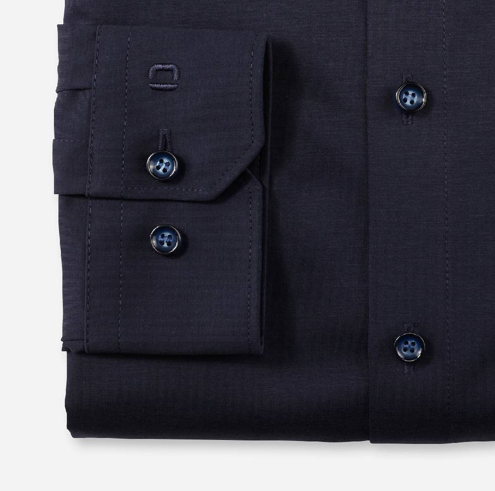 Olymp Camicia olymp blu scuro in jersey super slim fit Ultimo giorno