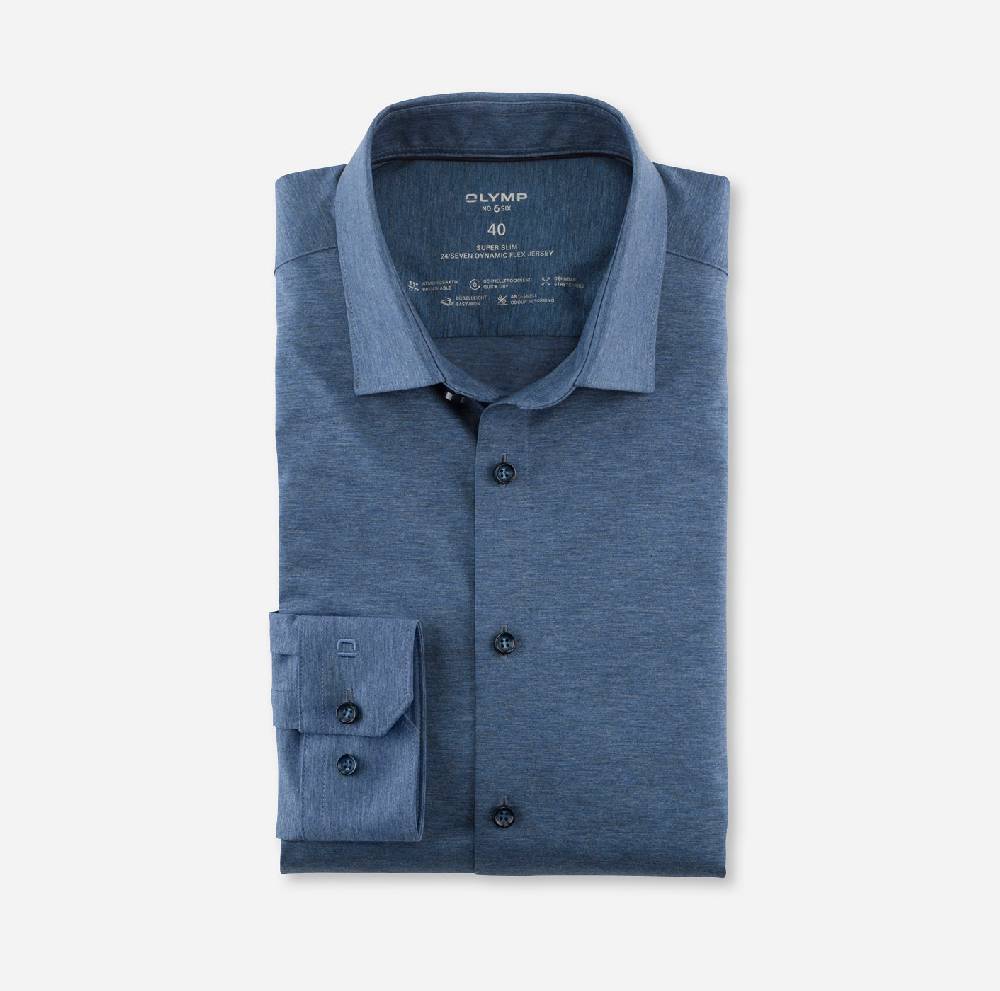 Olymp Camicia olymp azzurra in jersey super slim fit