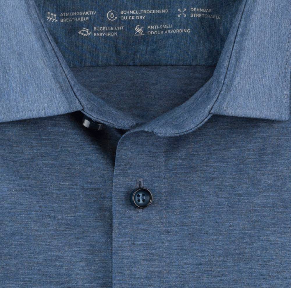 Olymp Camicia olymp azzurra in jersey super slim fit Promozione temporanea