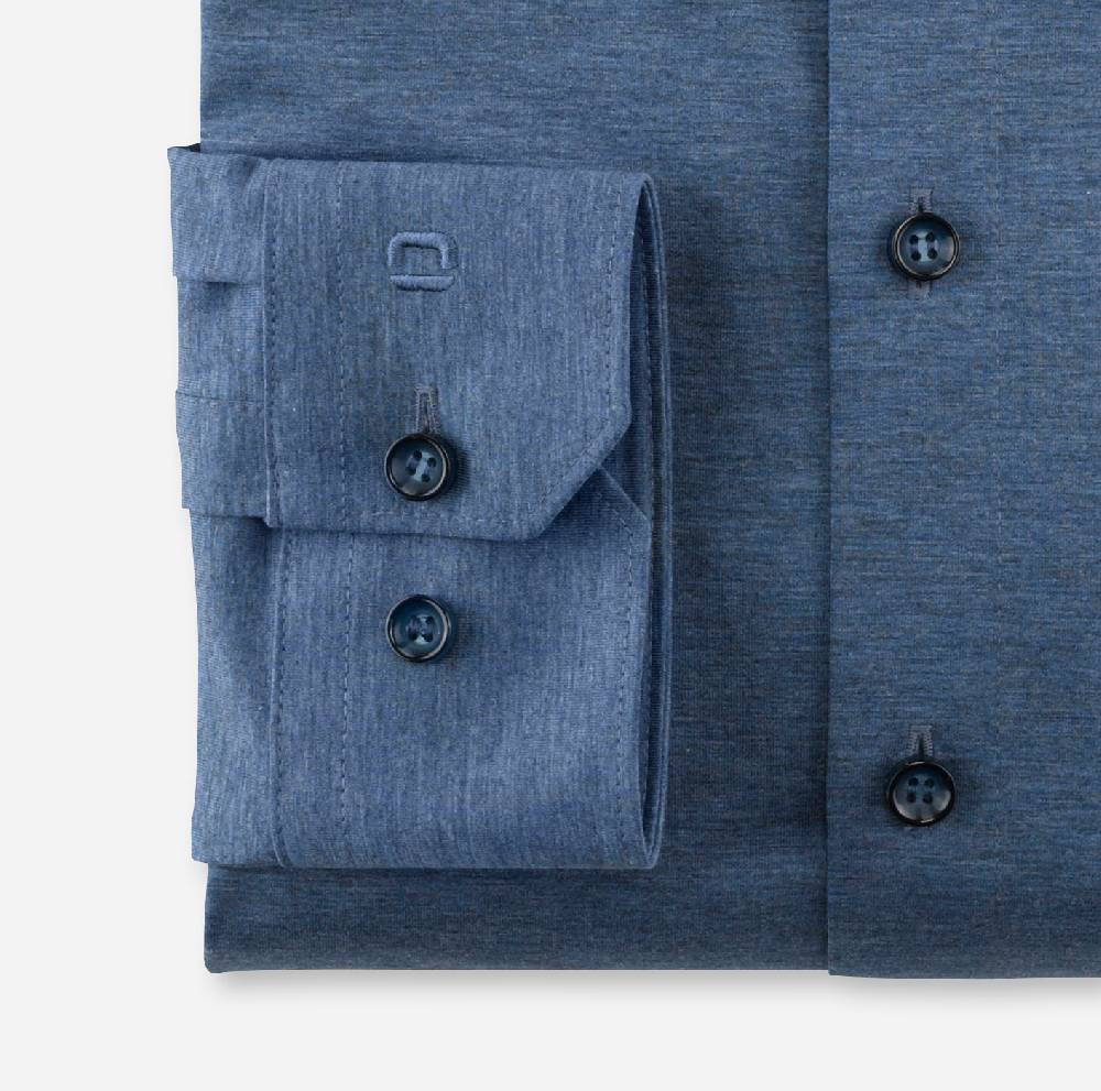 Olymp Camicia olymp azzurra in jersey super slim fit Promozione temporanea