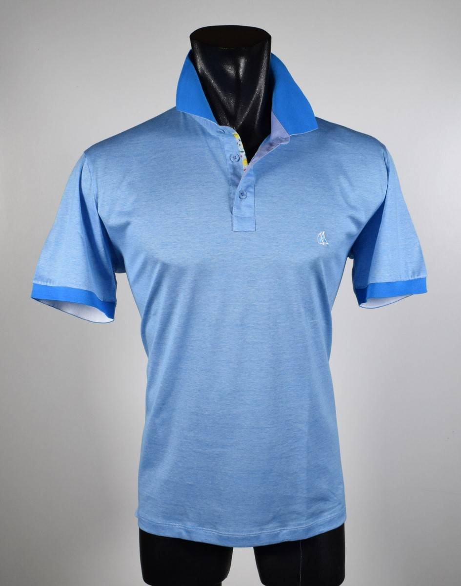 Vela Blu Polo vela blu turchese in filo di scozia modern fit Fino al 65% di sconto