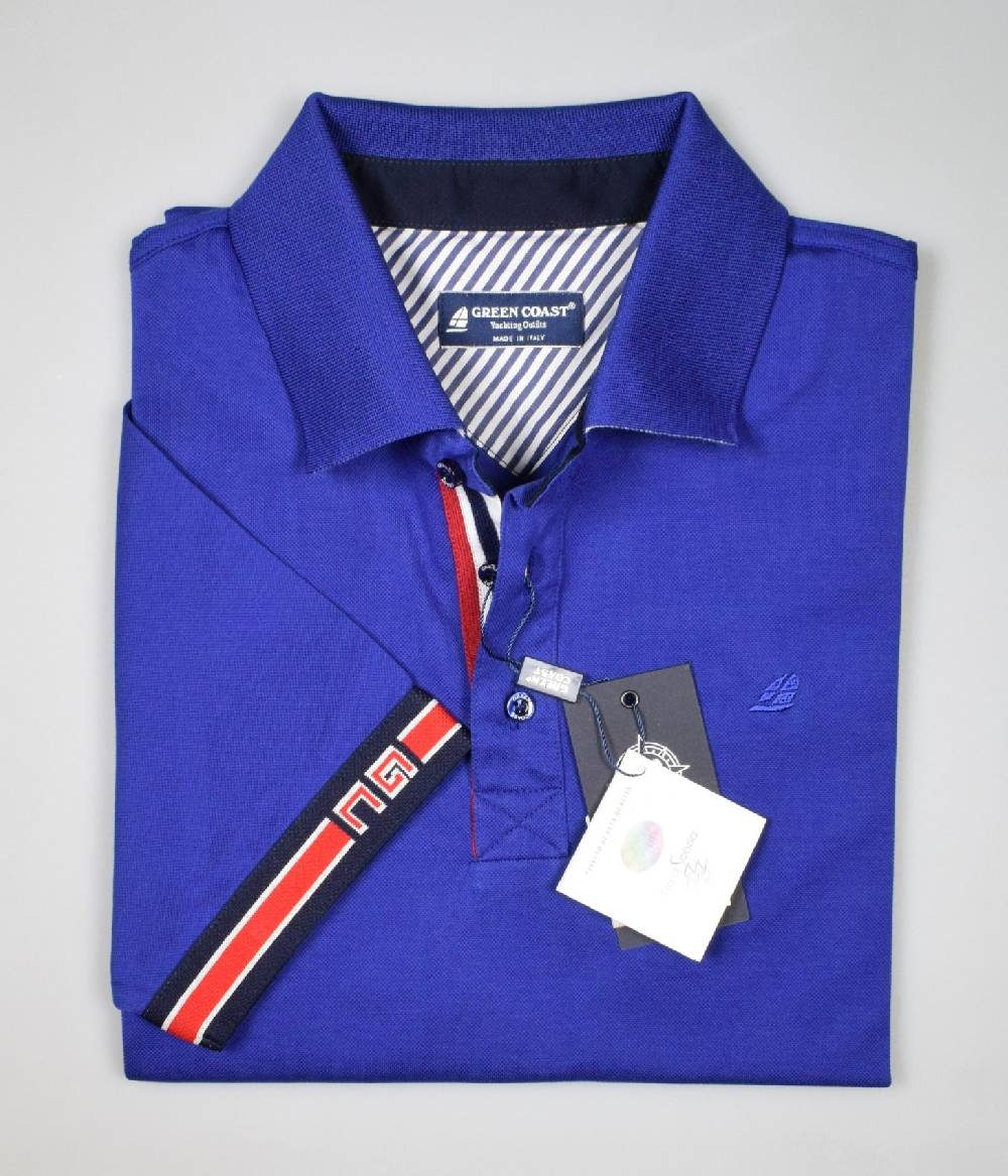 Green Coast Polo green coast blu marine in filo di scozia
