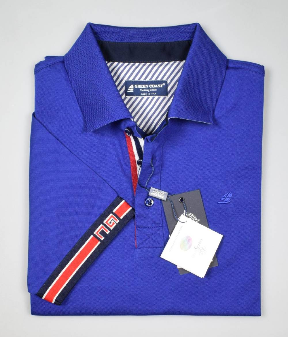 Green Coast Polo green coast blu marine in filo di scozia Enormi sconti