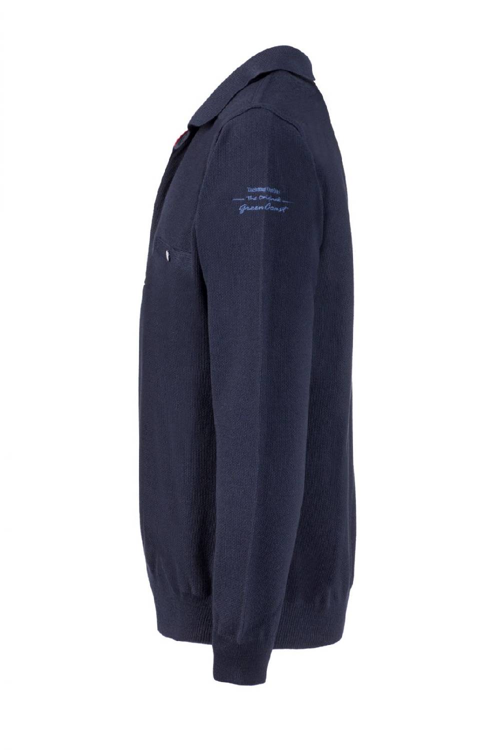 Green Coast Polo blu green coast modern fit filato nautico idrorepellente 50% di sconto per tempo limitato