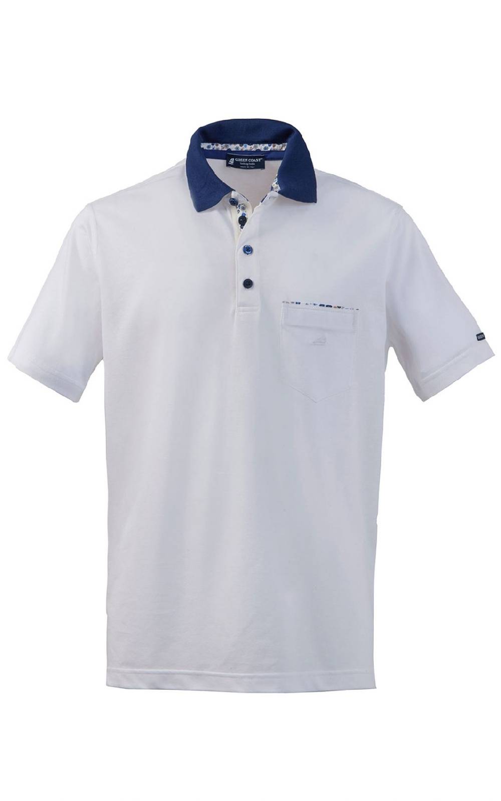 Green Coast Polo elegante green coast con taschino in filo di scozia Italia