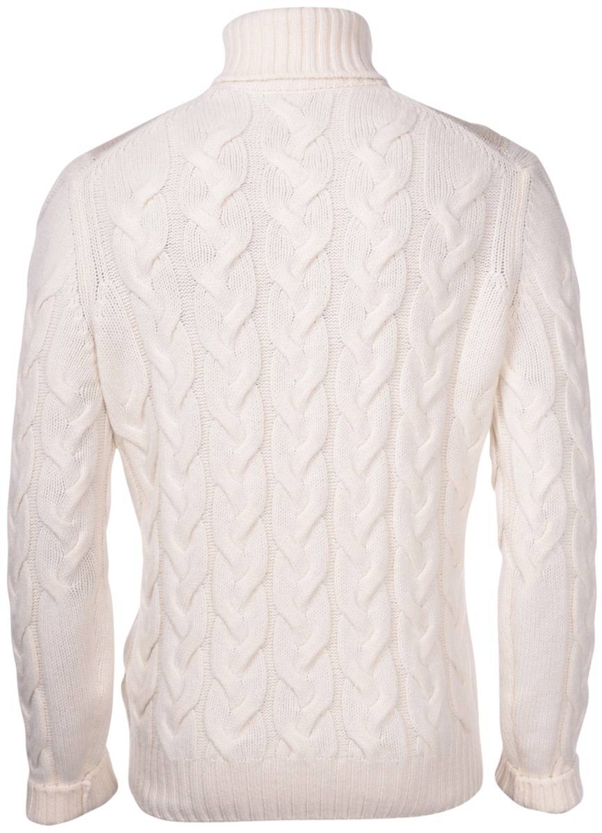 Gran Sasso Maglione a dolcevita gran sasso beige in pura lana air wool In Vendita