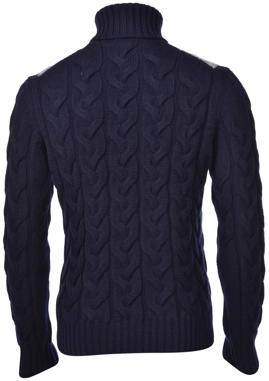 Gran Sasso Maglione a dolcevita gran sasso blu in pura lana air wool Saldi