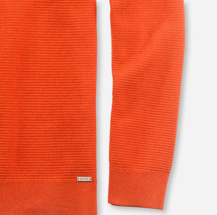 Olymp Maglione girocollo olymp arancio in cotone bio modern fit I Più Venduti