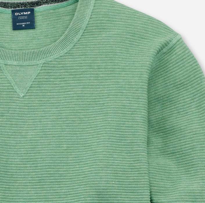 Olymp Maglione girocollo olymp verde chiaro in cotone bio modern fit Negozio