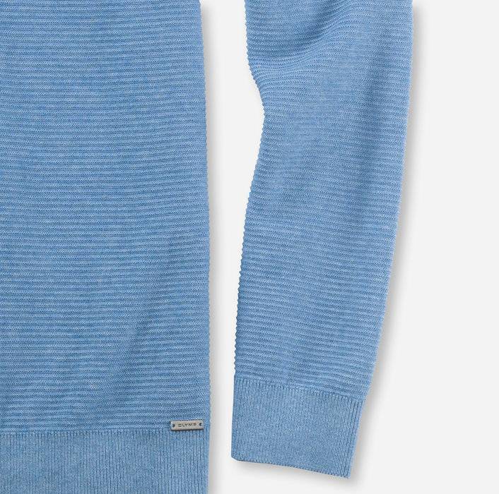 Olymp Maglione girocollo olymp celeste in cotone bio modern fit Nuova