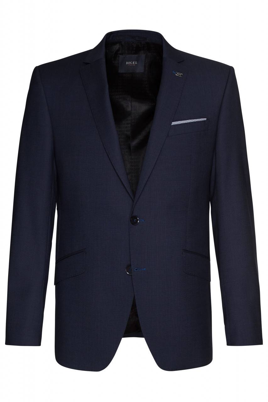 Digel Abito drop quattro corto slim fit digel pura lana tollegno super 120's blu e grigio