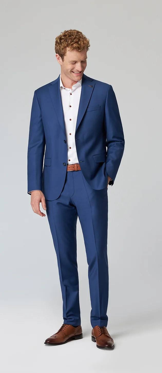 Roy Robson Abito blu marine roy robson lana stretch drop sei regular fit