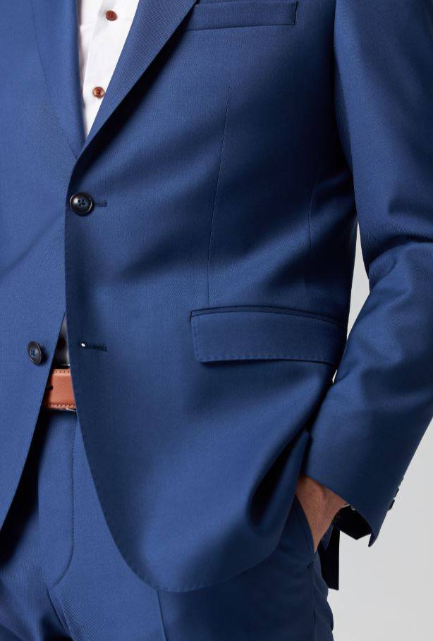 Roy Robson Abito blu marine roy robson lana stretch drop sei regular fit Offerta Giorno del Papà