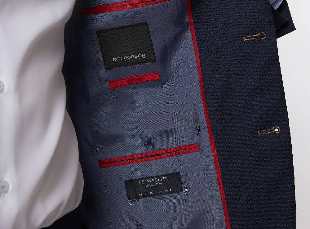 Roy Robson Abito blu roy robson slim fit in lana merlane operata Latest fashion