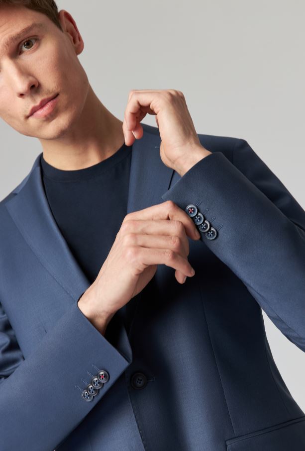 Roy Robson Abito blu navy roy robson slim fit lana bi-stretch Offerta temporanea
