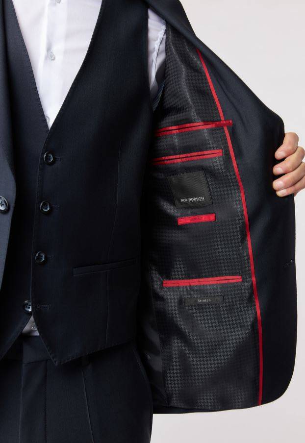 Roy Robson Abito in lana bi-stretch blu scuro roy robson con gilet Lightning offer