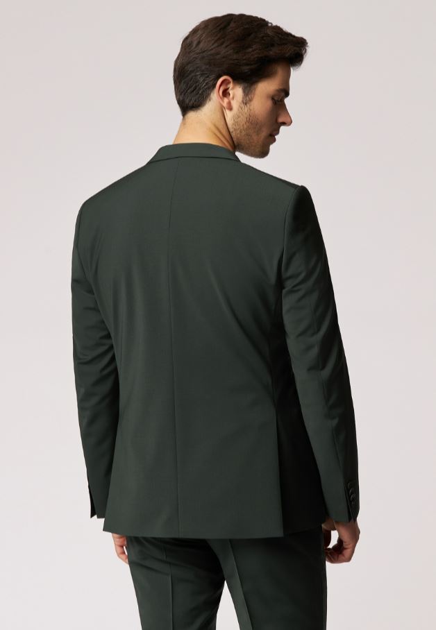 Roy Robson Abito verde scuro roy robson extra slim fit in lana stretch Offerte stagionali
