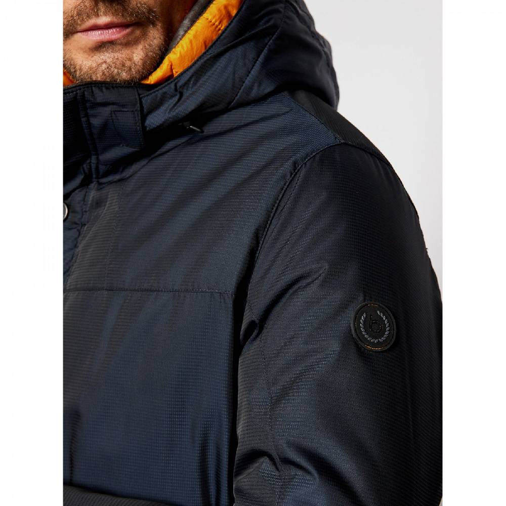 Bugatti Parka blu bugatti con cappuccio staccabile modern fit Promozione temporanea