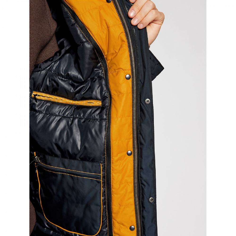 Bugatti Parka blu bugatti con cappuccio staccabile modern fit Promozione temporanea