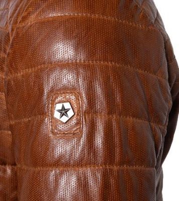 Milestone Giacca milestone cognac in pelle traforata con imbottitura settantacinque grammi Fino al 65% di sconto