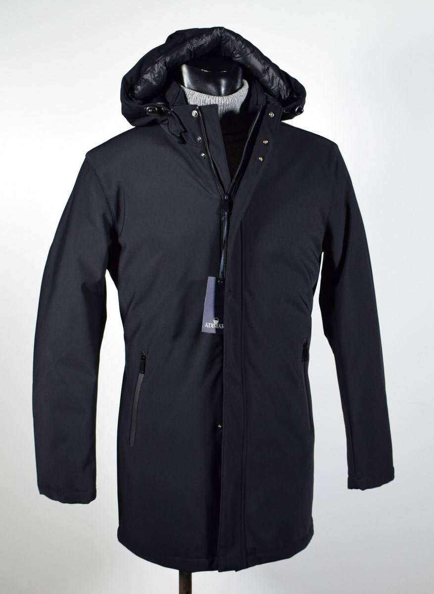 Adimari Parka adimari slim fit con cappuccio staccabile in eco piuma Sostegno trimestrale