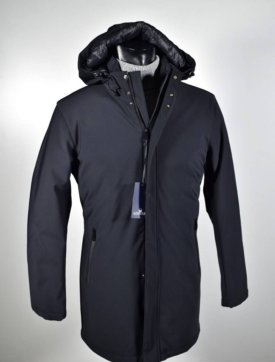 Adimari Parka adimari slim fit con cappuccio staccabile in eco piuma Sostegno trimestrale