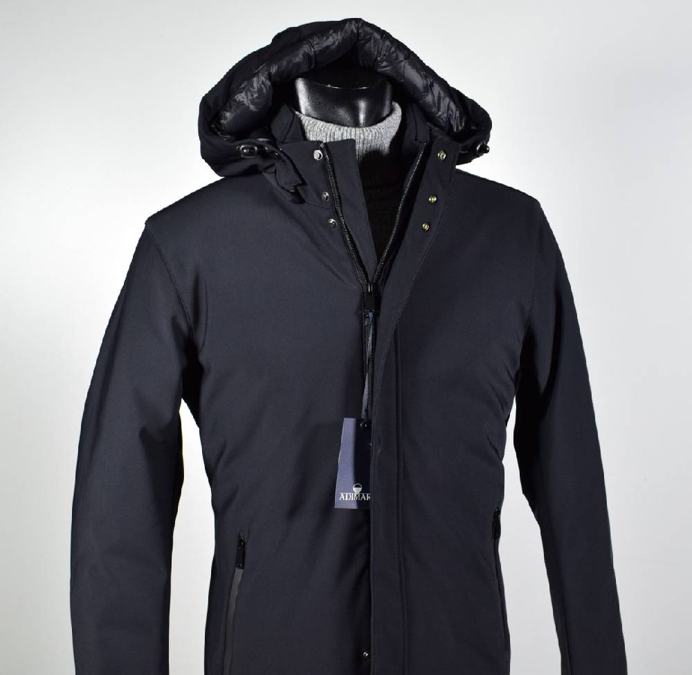 Adimari Parka adimari slim fit con cappuccio staccabile in eco piuma Sostegno trimestrale