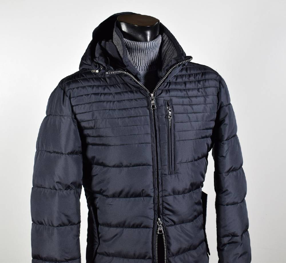 Talenti Giubbotto corto blu talenti con cappuccio staccabile regular fit Fino al 55% di sconto