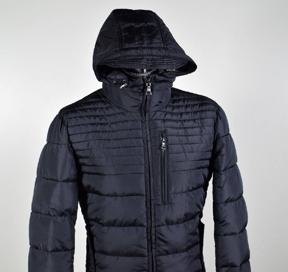 Talenti Giubbotto corto blu talenti con cappuccio staccabile regular fit Fino al 55% di sconto