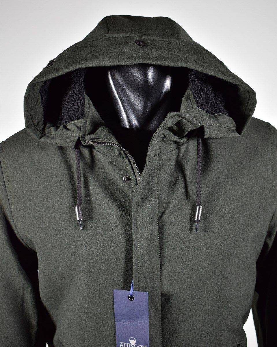 Adimari Parka in tessuto tecnico lungo con cappuccio in due colori Enormi sconti