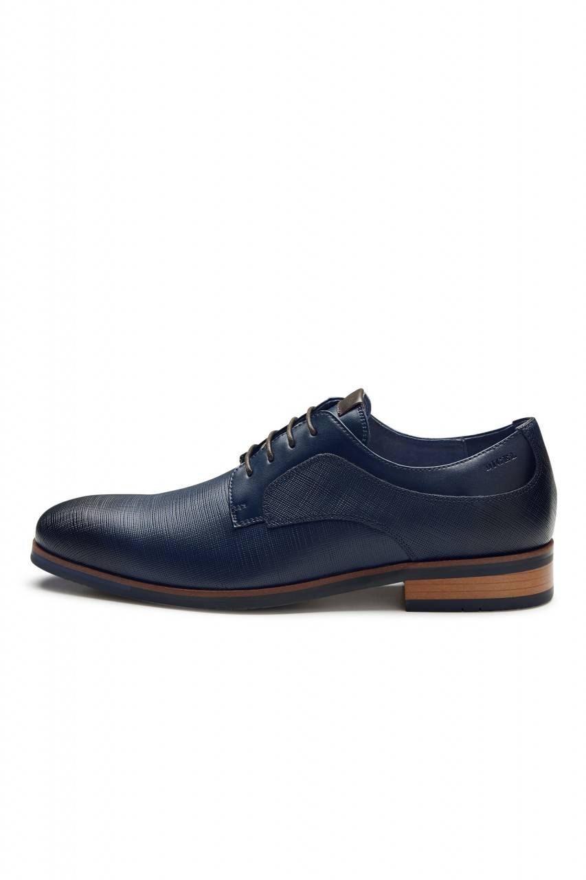 Digel Scarpa elegante derby stringata blu digel in pelle lavorata Limitato a 3 giorni
