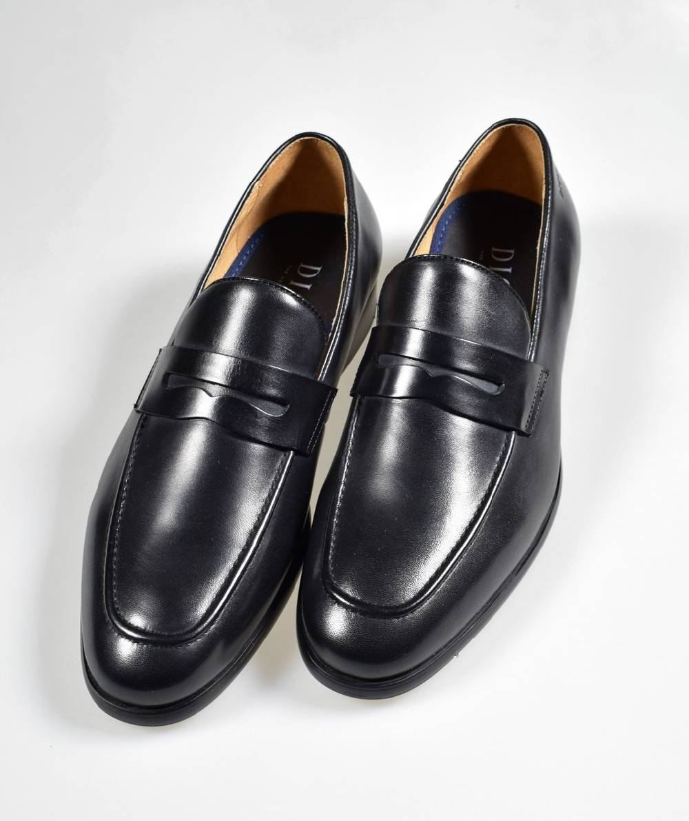 Digel Moccasino nero elegante e raffinato digel in vera pelle Duty-free