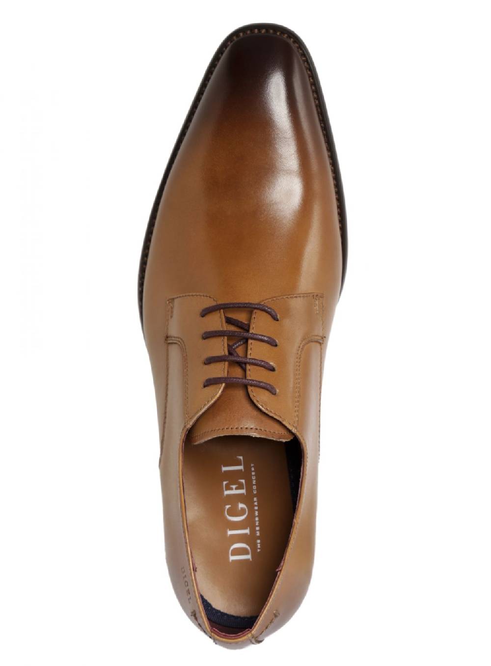 Digel Scarpa stringata digel color cognac in vera pelle 2025
