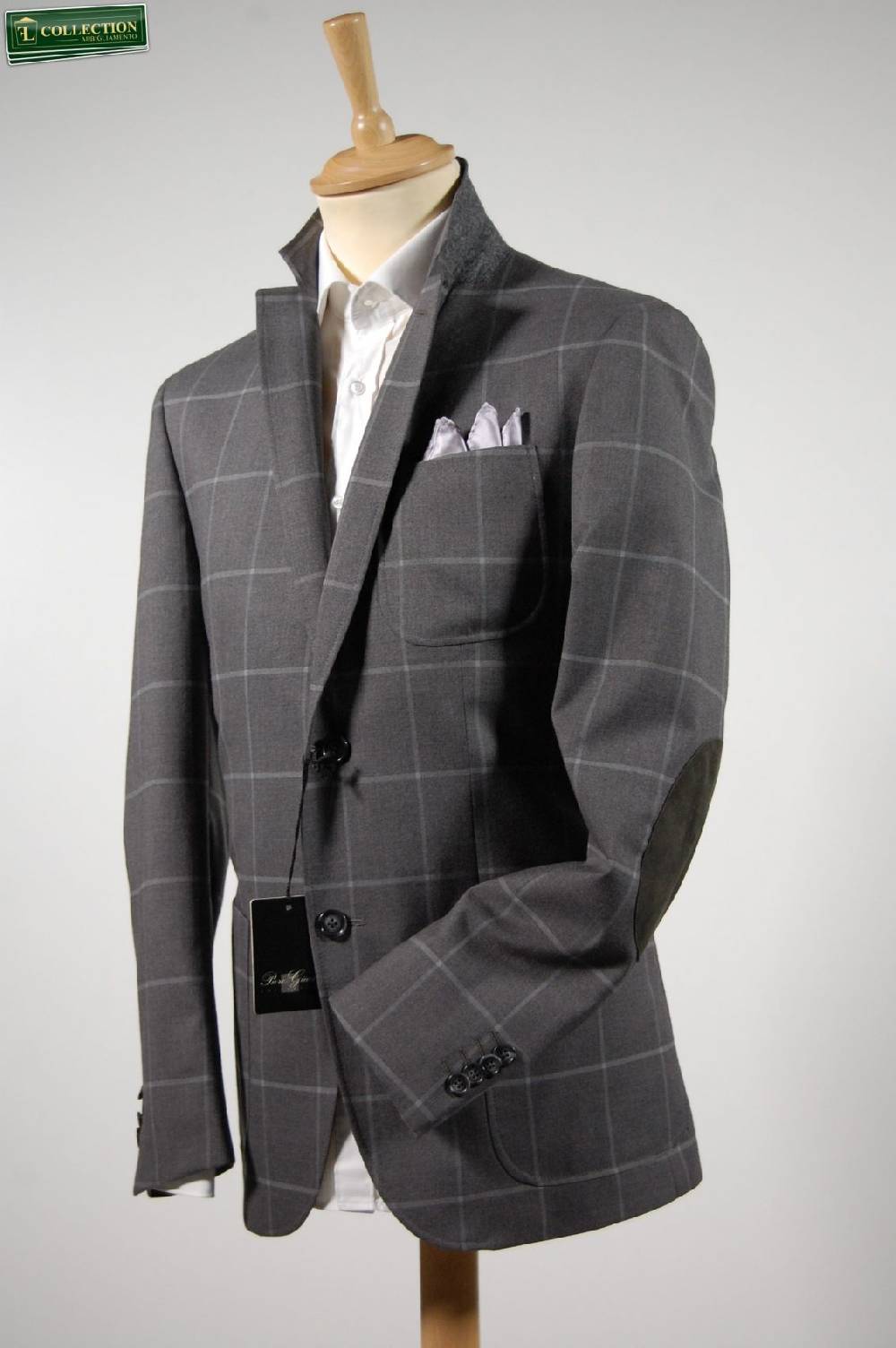 Piero Giachi Giacca blazer a quadri grigio con toppe piero giachi Nuovo