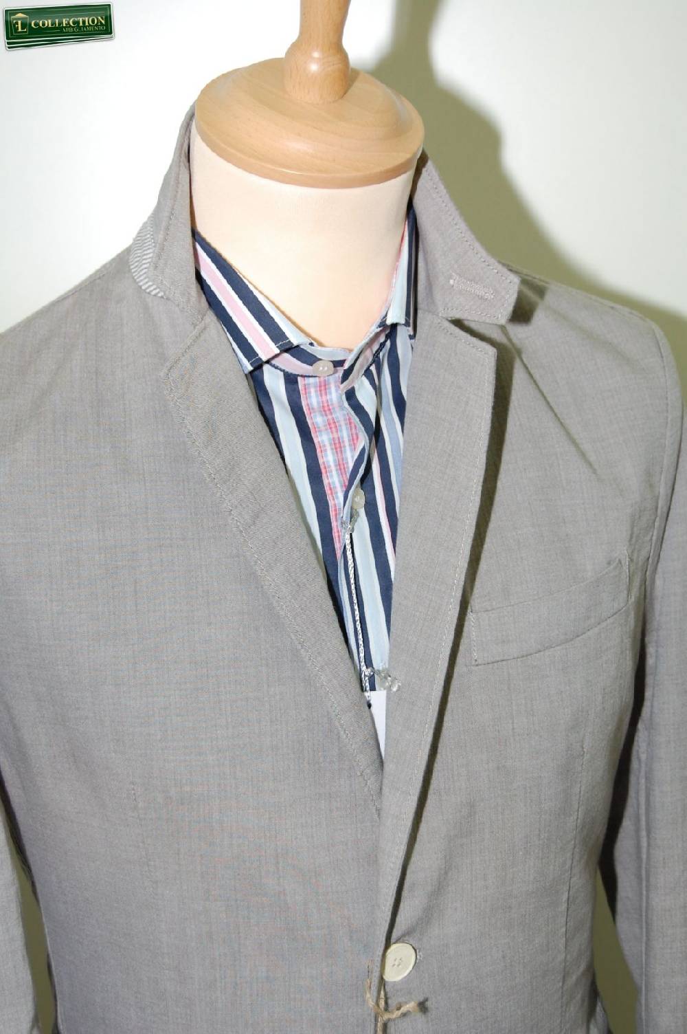 John Barritt Giacca moda cotone lavato grigio John Barritt Soddisfazione Garantita