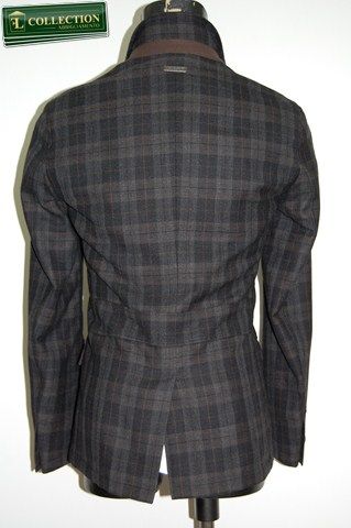 John Barritt Giacca lana slim fit con paravento John Barritt Consegna Veloce