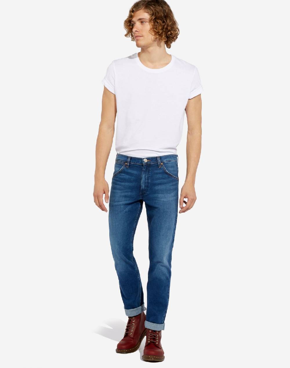 Wrangler Jeans wrangler slim fit a vita alta denim stretch Shopping Online