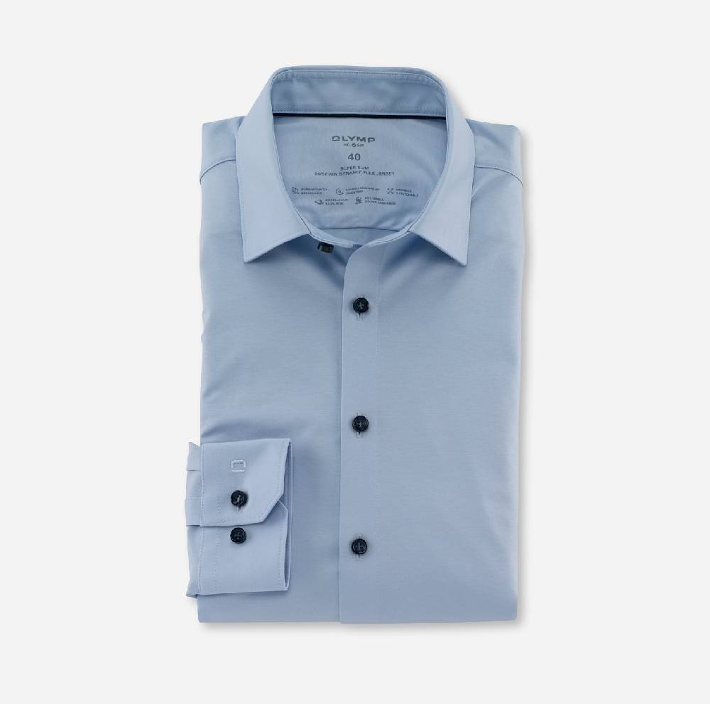Olymp Camicia olymp celeste in jersey super slim fit