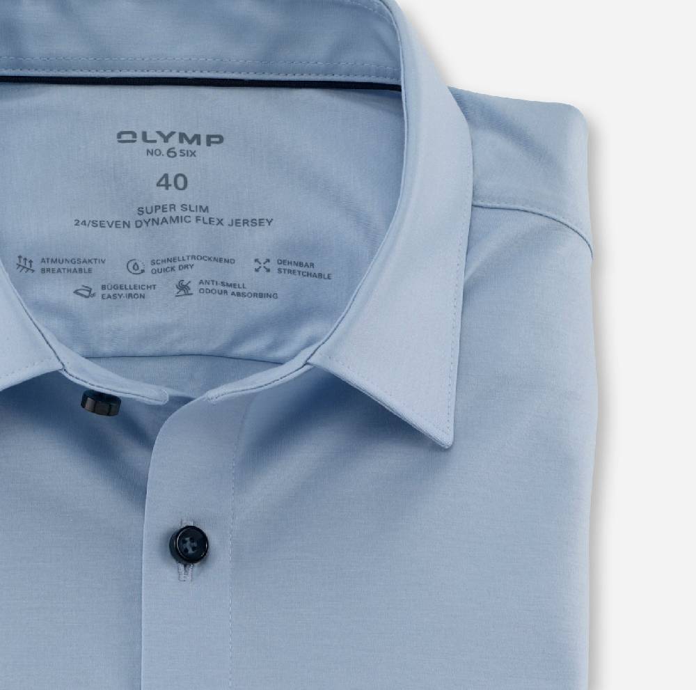 Olymp Camicia olymp celeste in jersey super slim fit I Più Venduti