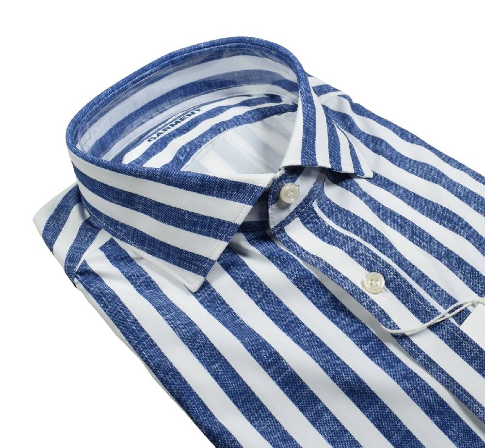 Ingram Camicia a righe blu ingram dynamo tessuto performante vestibilità slim fit
